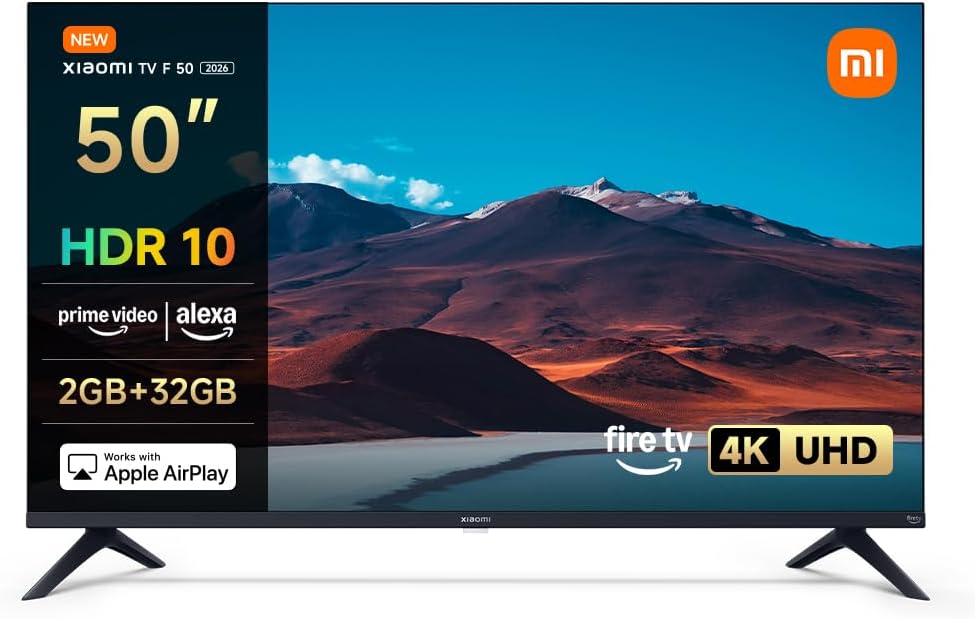 F 50 TV, 50 Inch (127 cm), 4K UHD, Smart TV, Fire TV, Alexa Voice Control, HDR10, MEMC, Game Boost Mode 120Hz, 2GB+32GB, Compatible with Apple AirPlay, 2025
