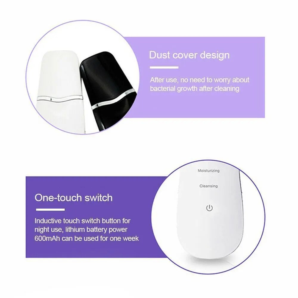Ultrasonic Skin Scrubber Spatula Face Cleaner Scraper