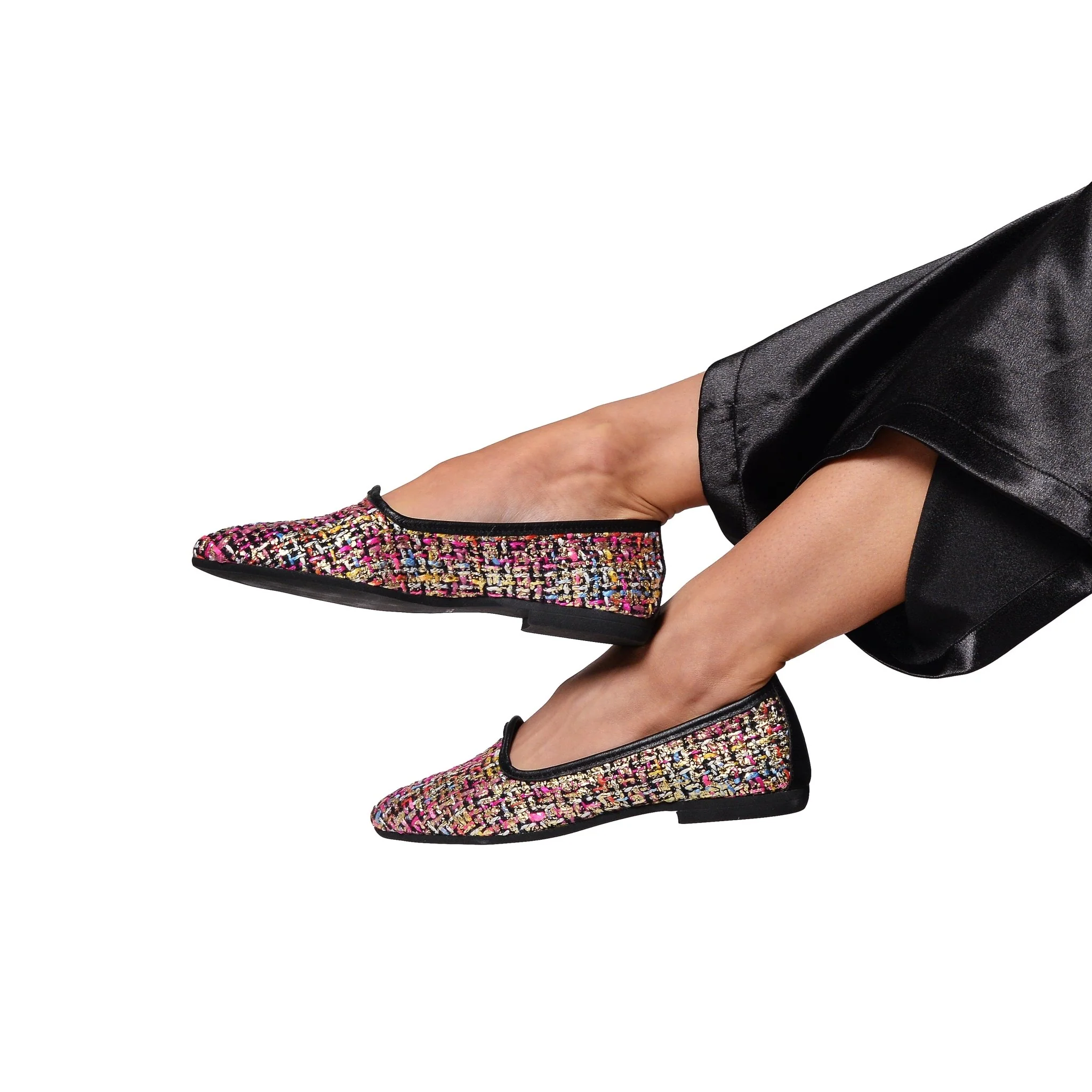 Scarpetta Flavia boucle laminato fuxia