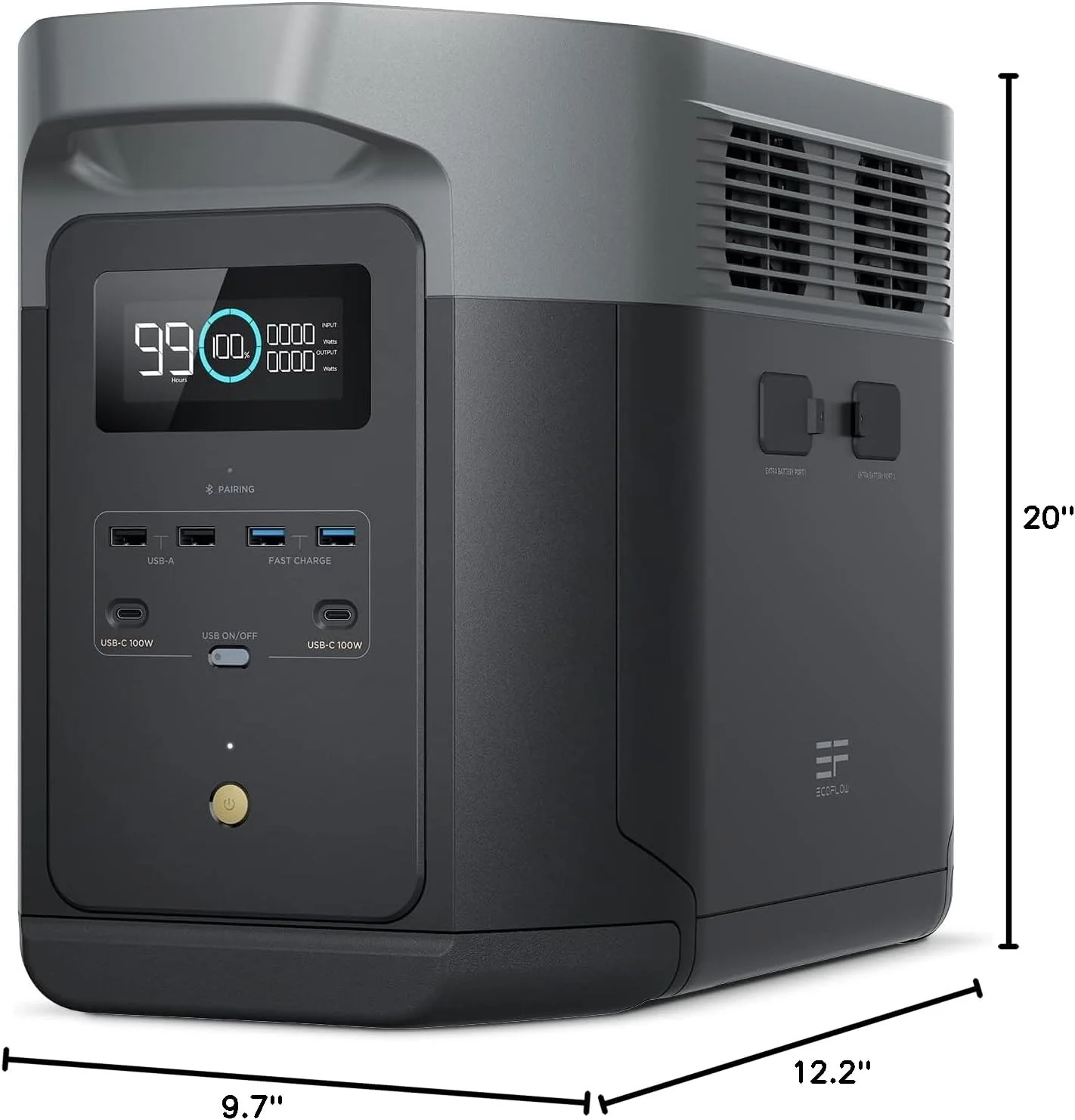 2400W Portable Power Station with Solar Generator Function