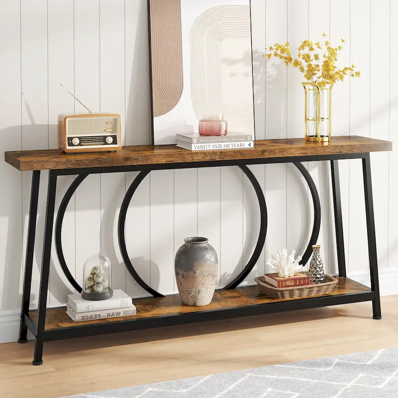 70.9-Inch Extra Long Narrow Console Table with Storage for Sofa or Couch