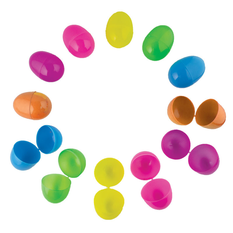Plastic Easter Eggs Neon Color 2.25