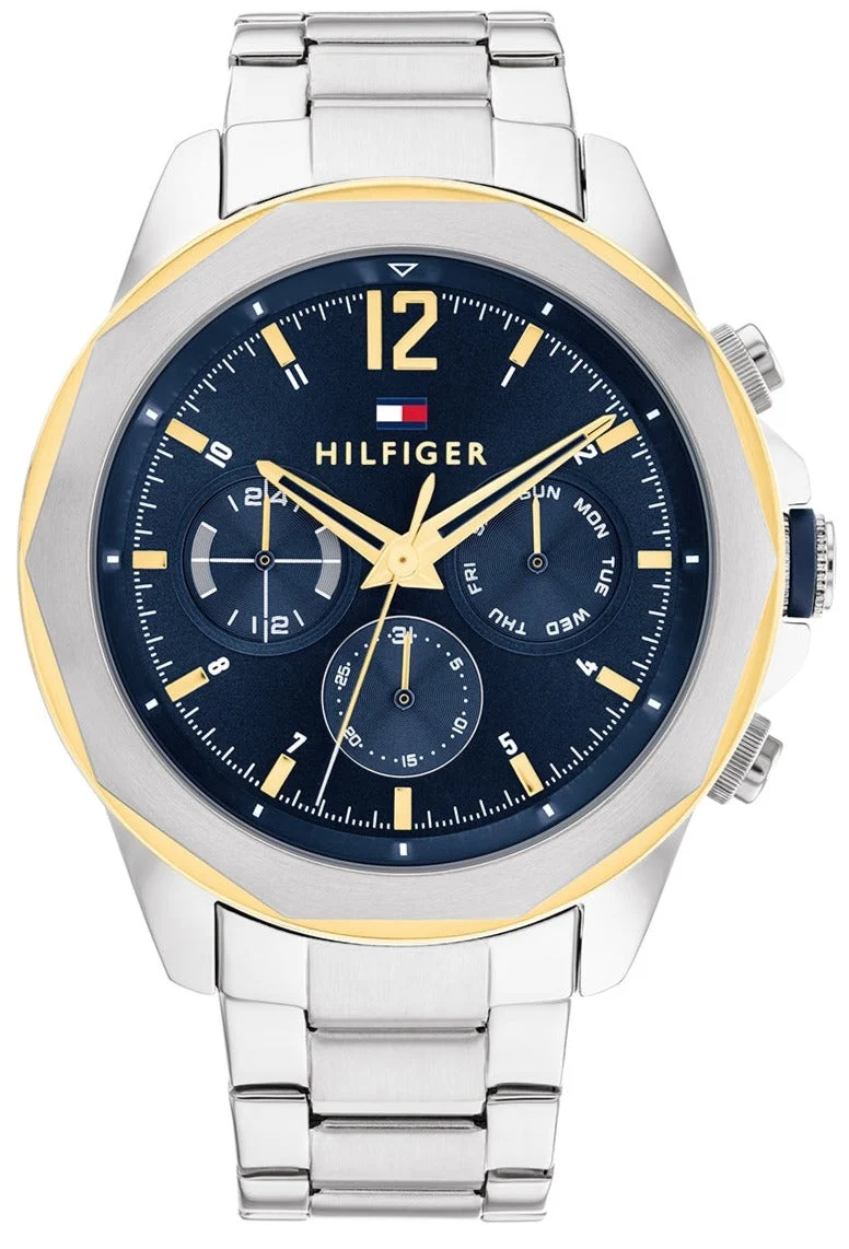 Tommy Hilfiger Lars Chronograph Blue Dial Silver Steel Strap Men's Watch 1792059