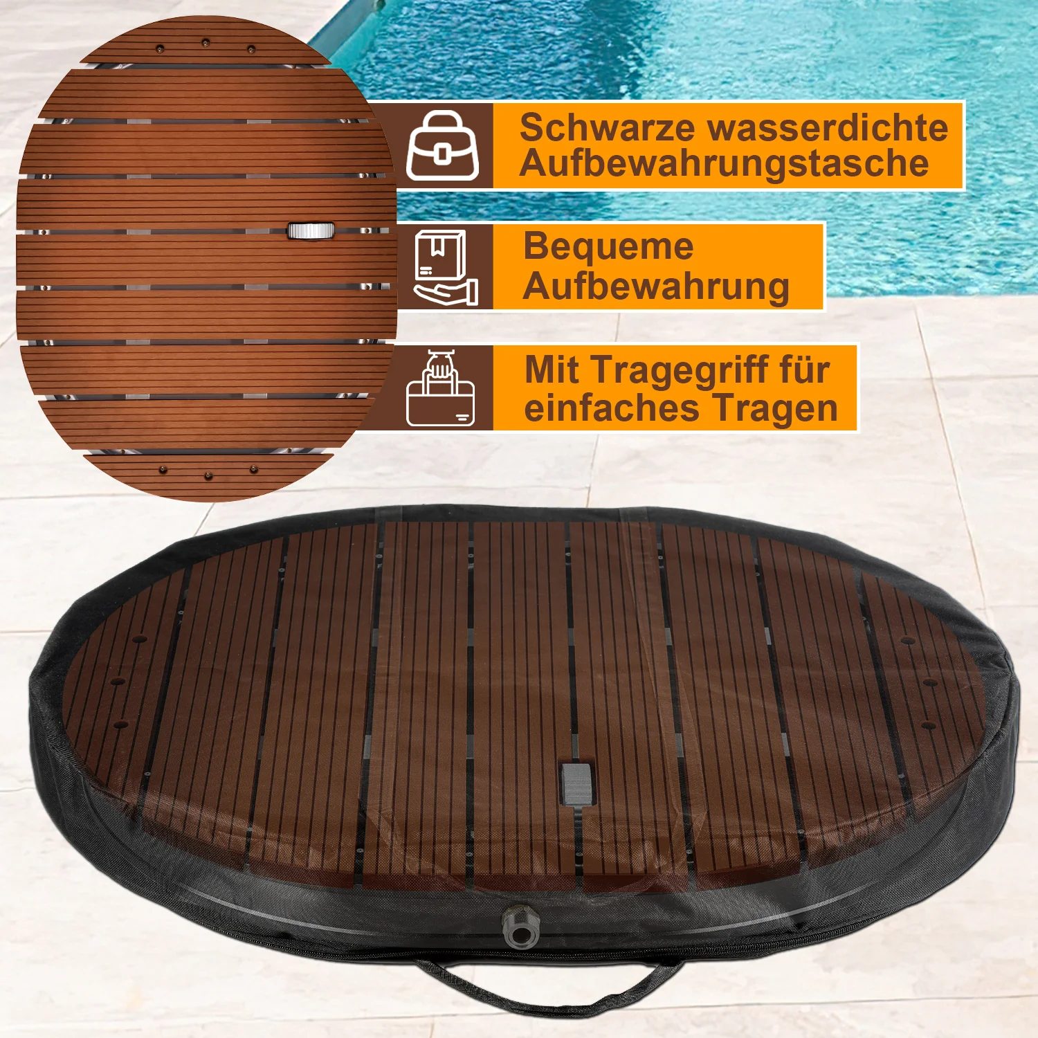 Sonnewelt Bodendusche Gartendusche mit Furad und Kupfer-Düsen