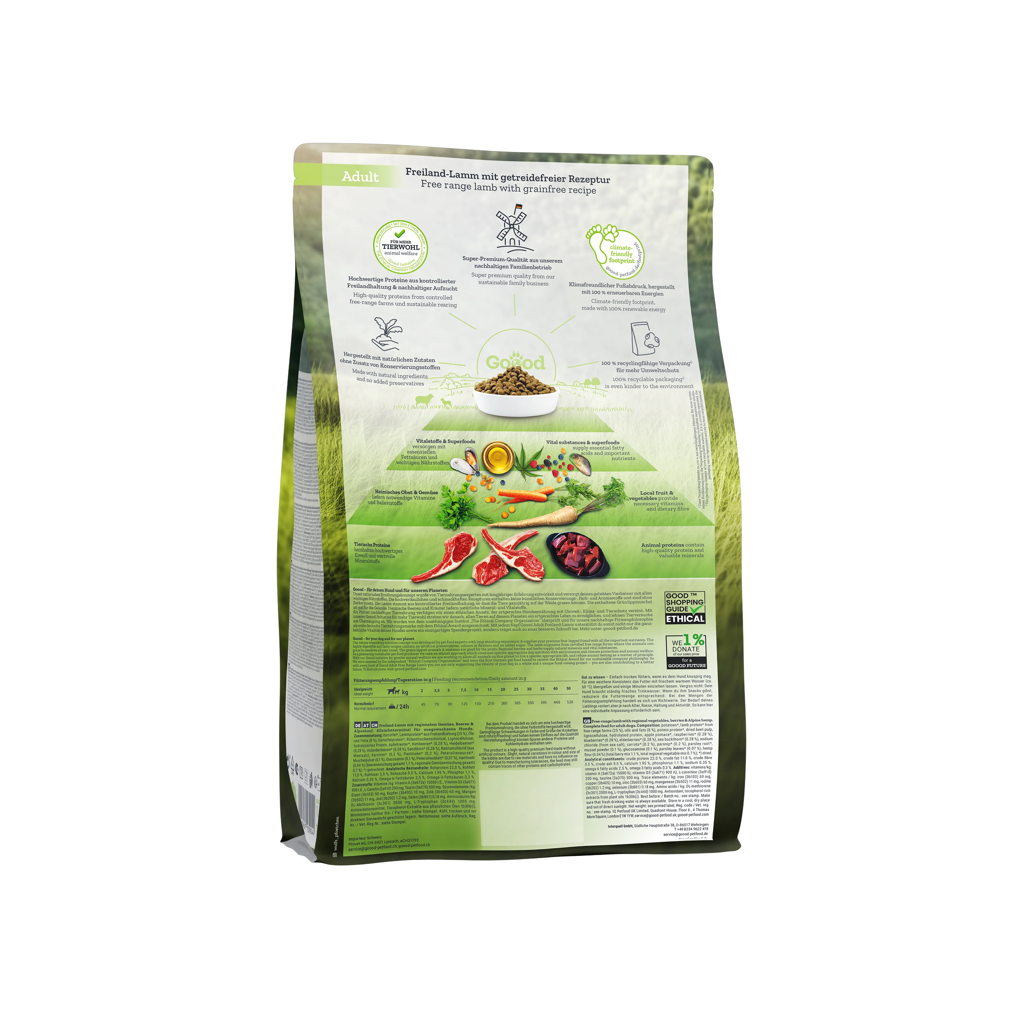 Free Range Lamb Dry Food for Adult Dogs