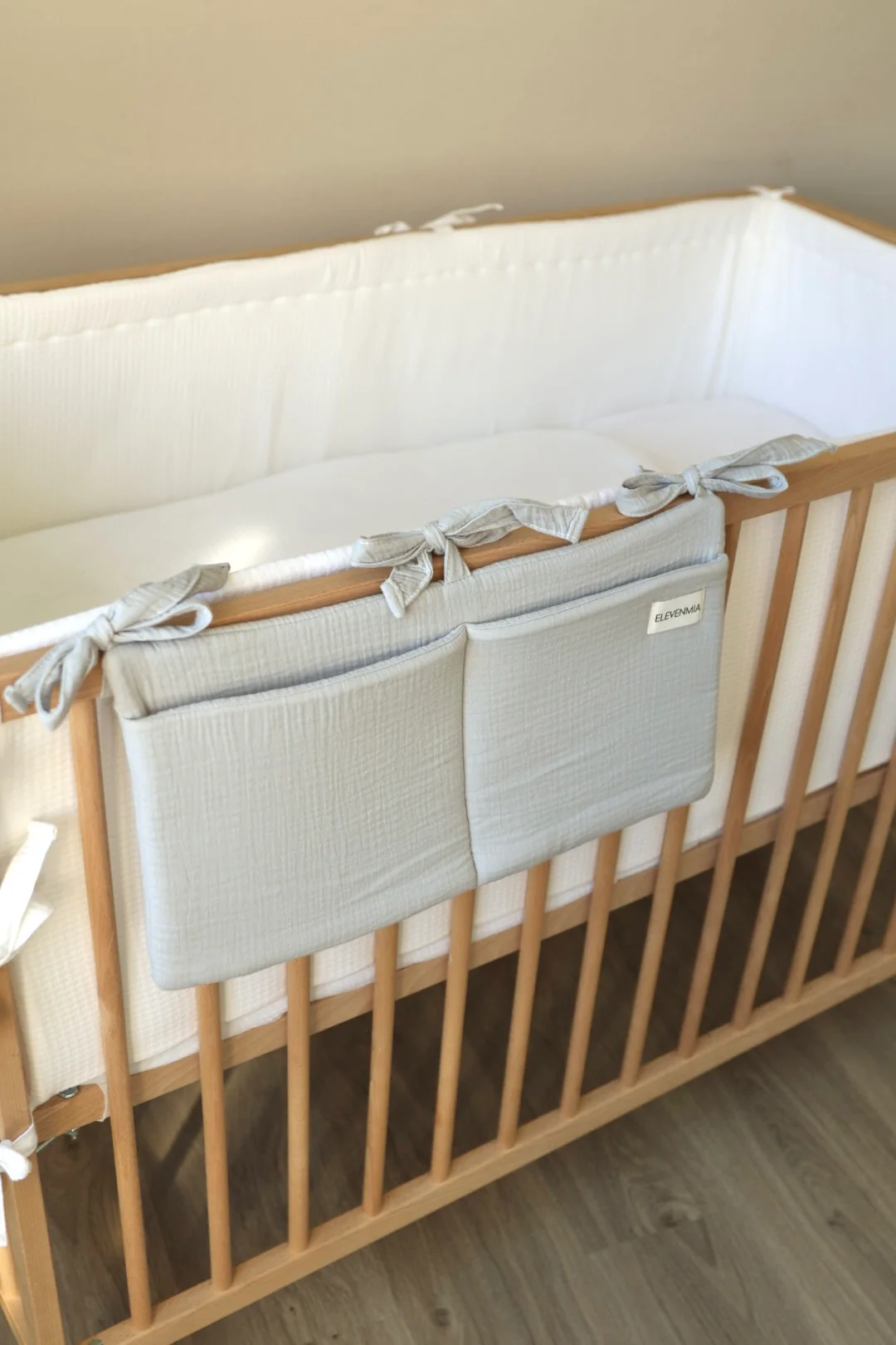 Organizador de cuna Gasa Gris