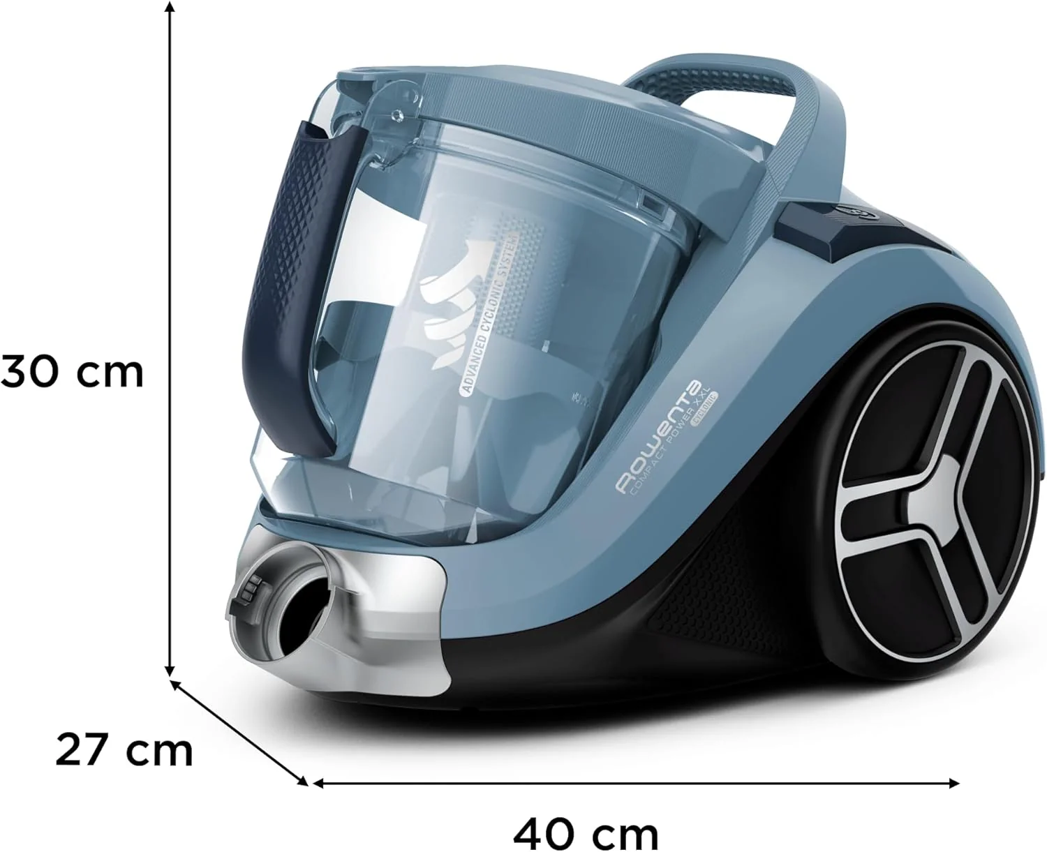 Rowenta RO4825 zakloze stofzuiger Compact Power XXL | 550 watt | 2,5L stofreservoir | Compact & stil | Extreme zuigkracht | Zeer effici?nte zuigmond | Zwart/Grijs