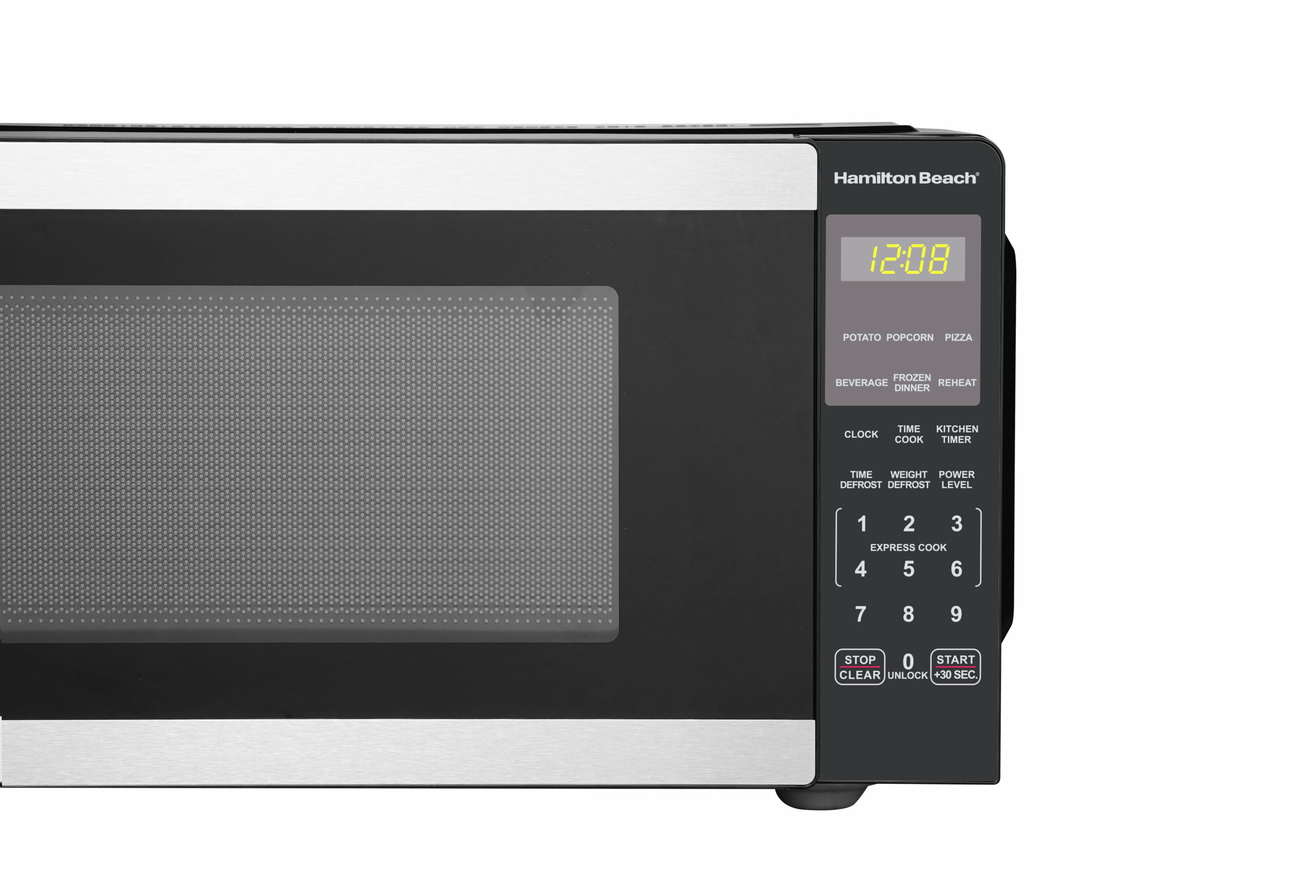 Hamilton Beach 0.9 Cu Ft 900W Stainless Steel Countertop Microwave Oven