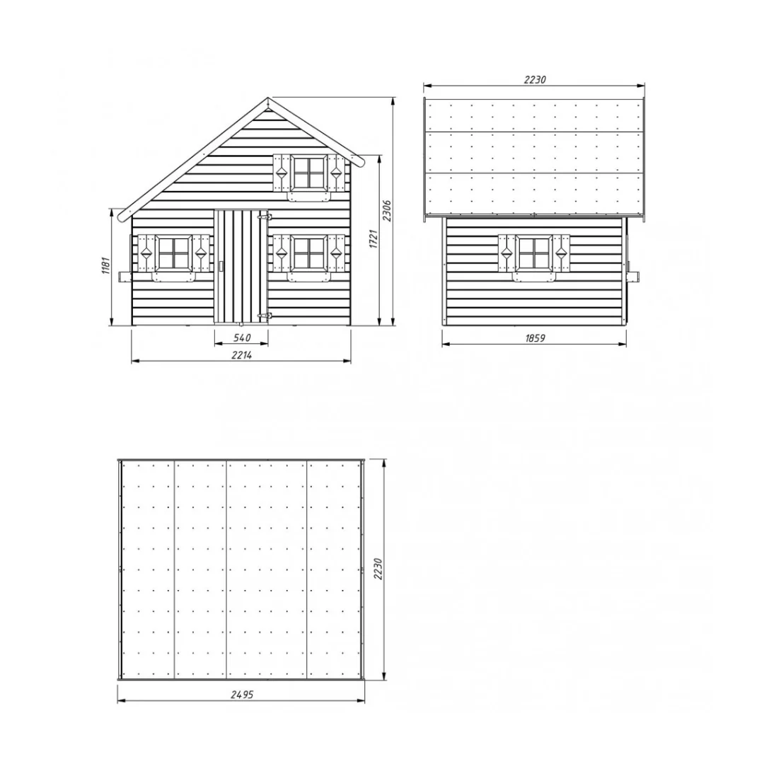Casetta di legno da giardino gioco per bambini
