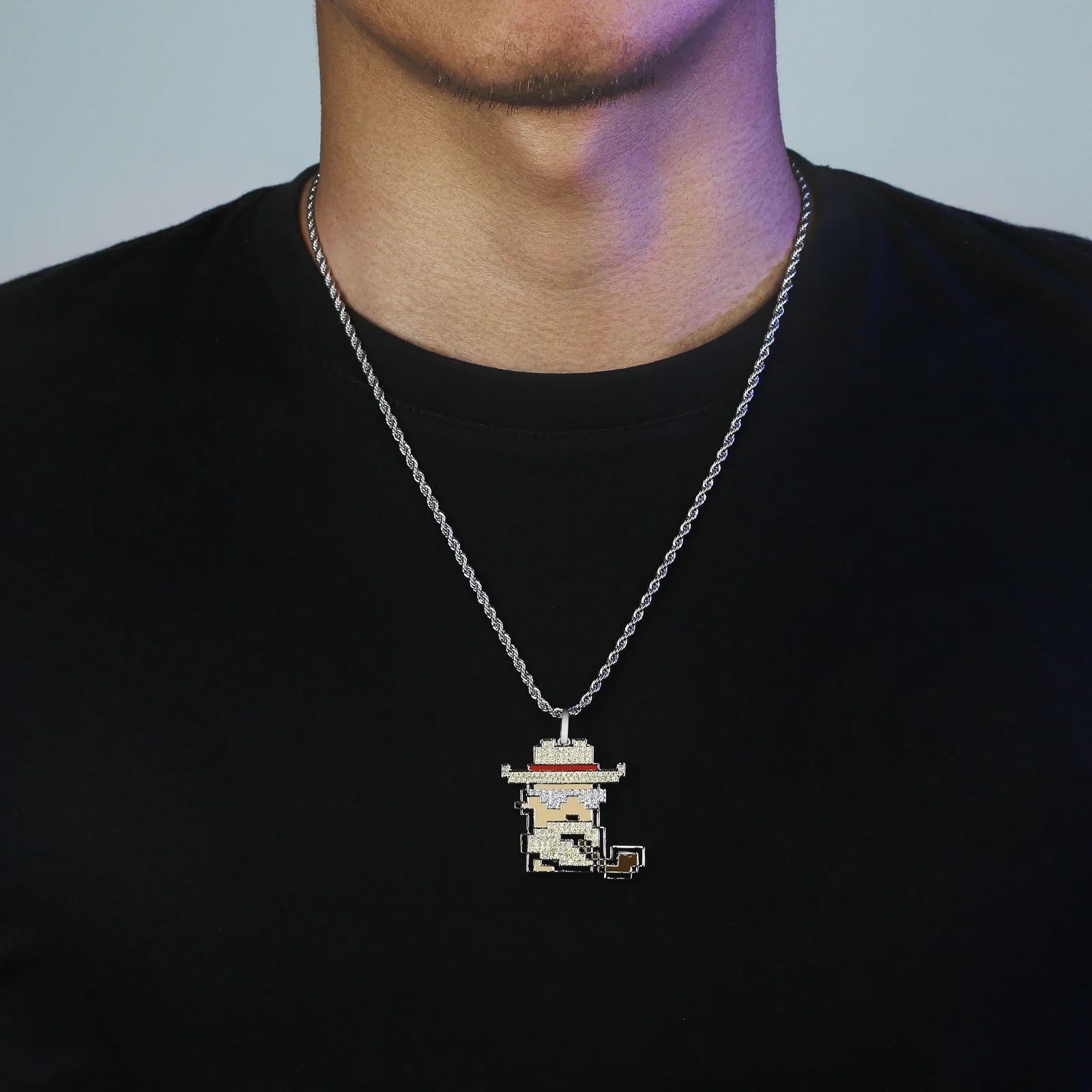 Big Daddy Iced Out Cryptopunk NFT Pendant #4 - Limited edition