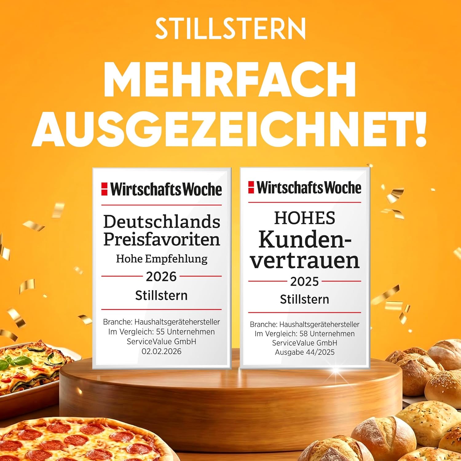 Stillstern Gefrierschrank Klein (73L) 4-Sterne-Gefrierfach -18°C ger. Energiever. Mini Freezer mit 3 Fächer, stufenlos reg. Temp., kleine Tiefkühltruhe, Türanschlag r./l. Tiefkühlschrank R600A Weiß
