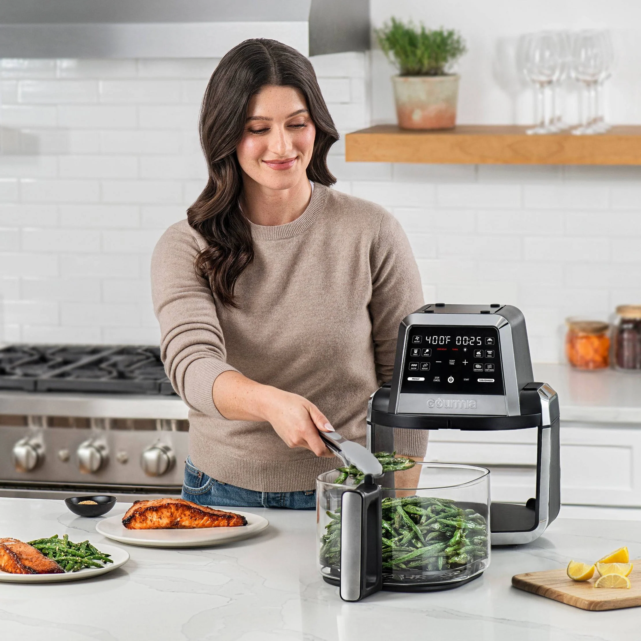 7-Qt. Fry ‘N Fold Digital Air Fryer with 10 Presets & Guided Cooking - Black