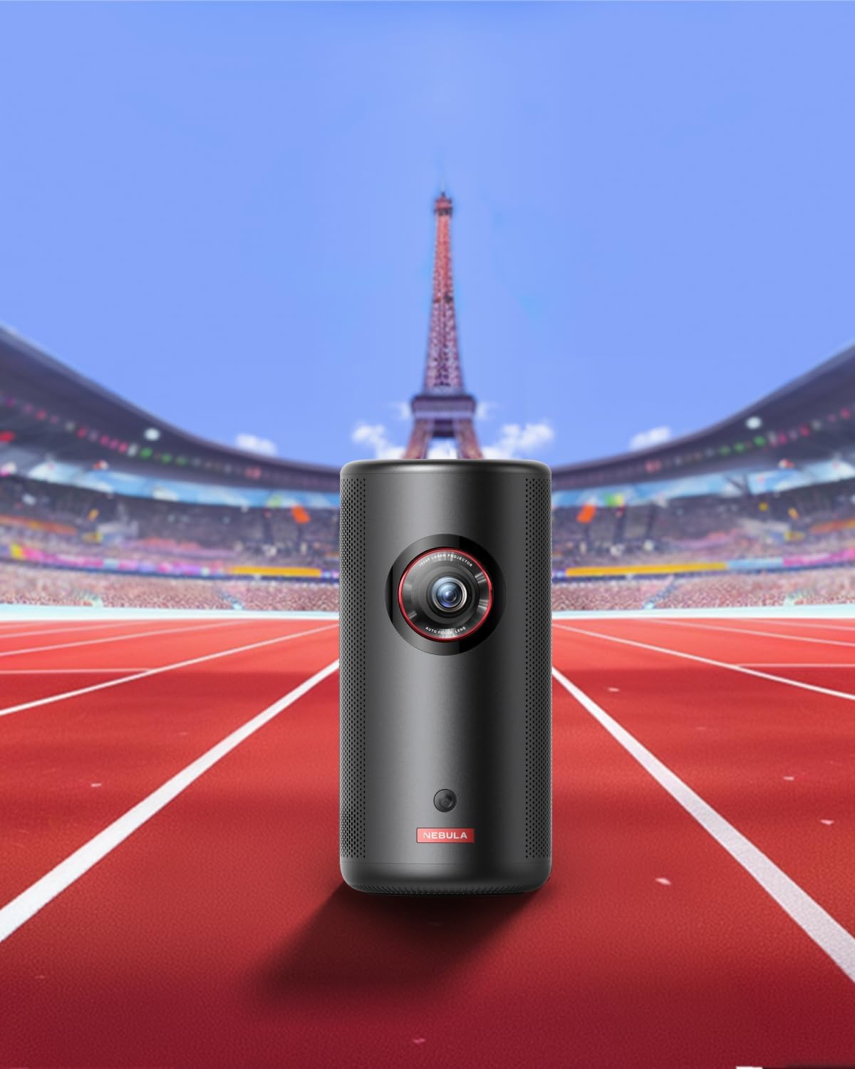 NEBULA Capsule 3 Laser GTV Beamer, 300 ANSI Lumen, 1080p Mini Smart TV Beamer mit WLAN, Mobiler Outdoor, Dolby Digital, Laserprojektor, Autofokus, 120-Zoll Bild, 2,5 Stunden Integrierter Akku