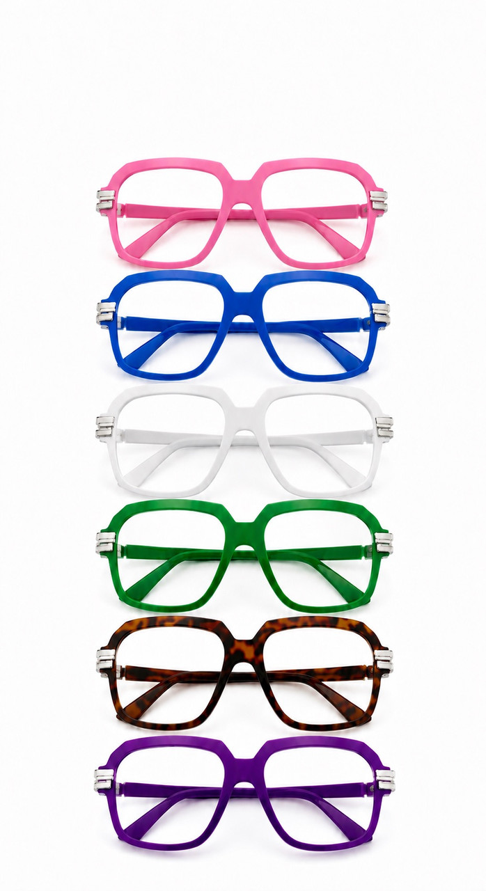 Rapper Style Clear Lens Glasses Mix Colors  1145A