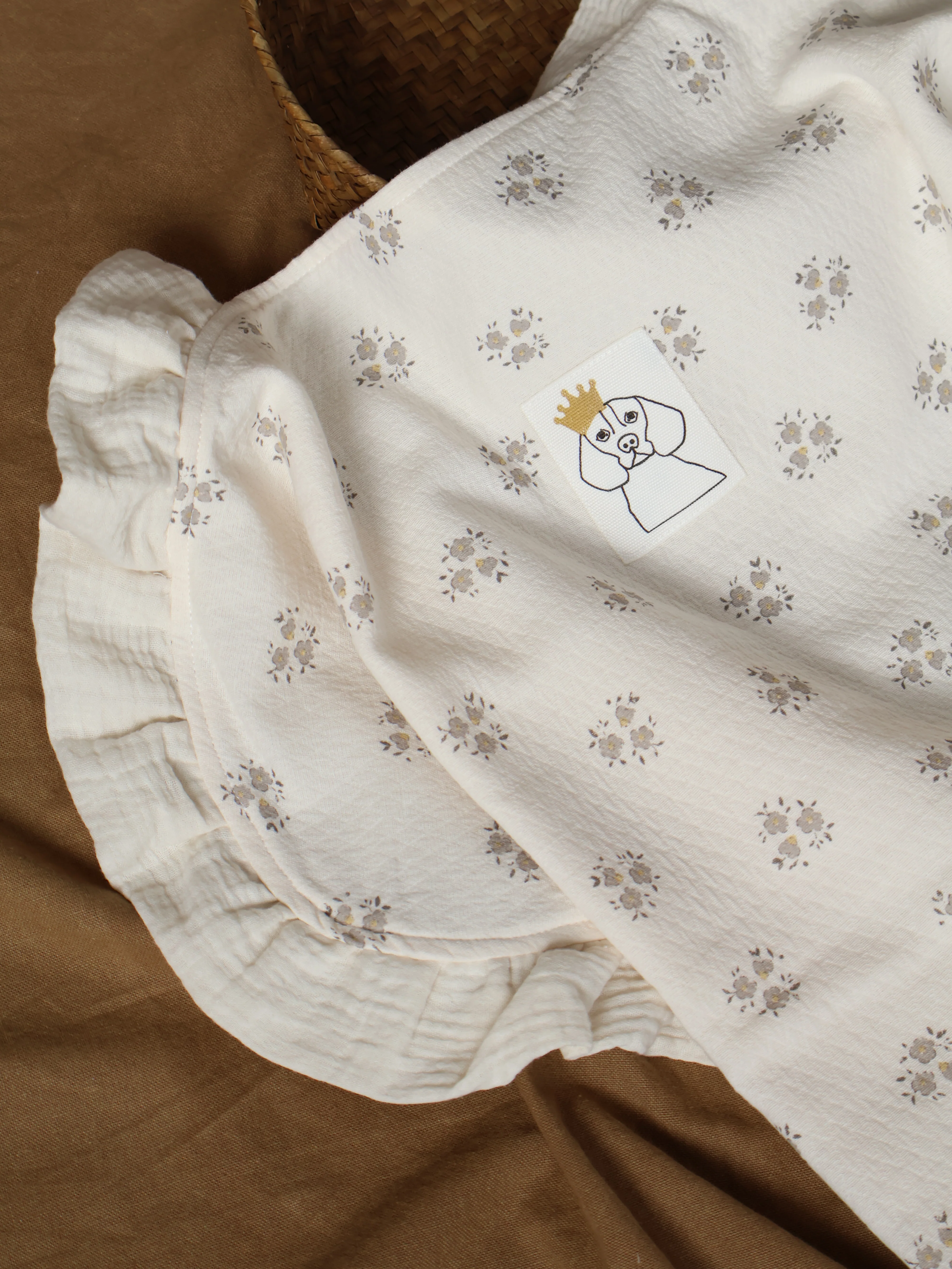 Arrullo Inti Gris + Volante Gasa Cruda