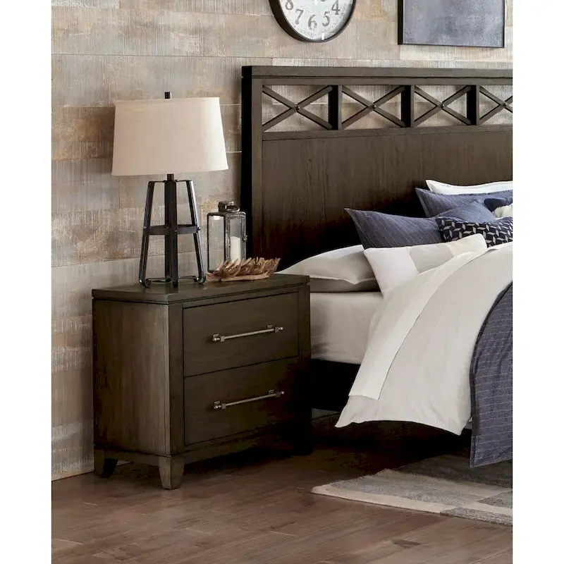 Contemporary Dark Brown 3-Piece Bedroom Set: Bed, Nightstand, and Chest