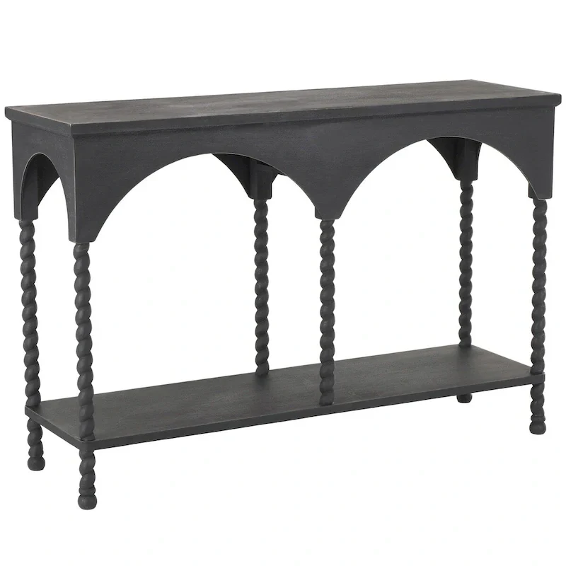 Console Table with Shelf and Arched Design