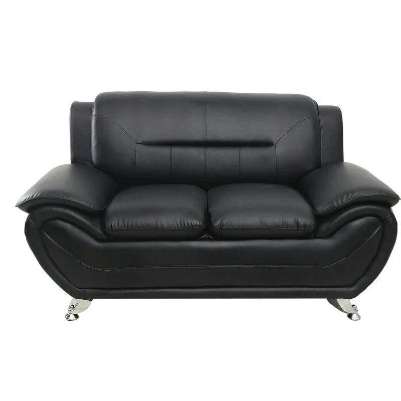 Michael Segura Upholstered Loveseat in Bonded Leather
