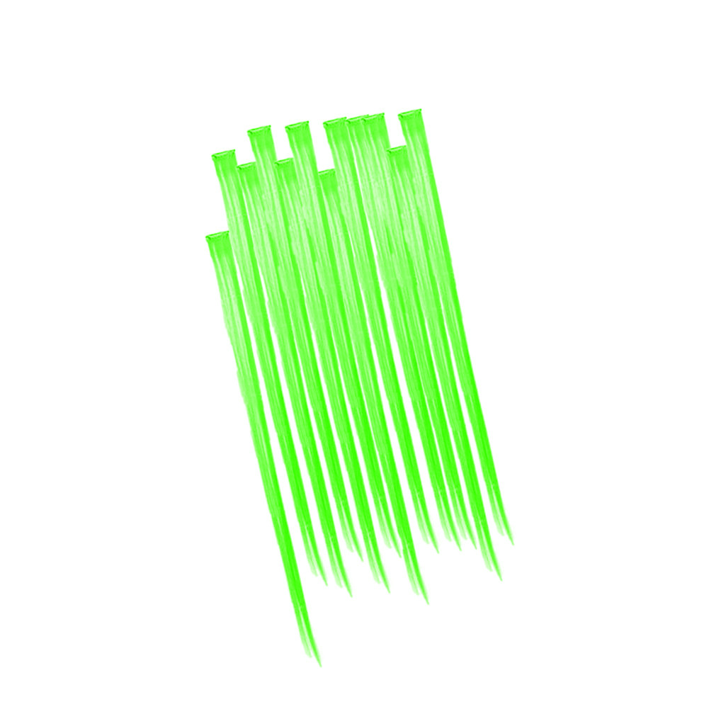 Green Hair Extensions 12 PACK 6151D