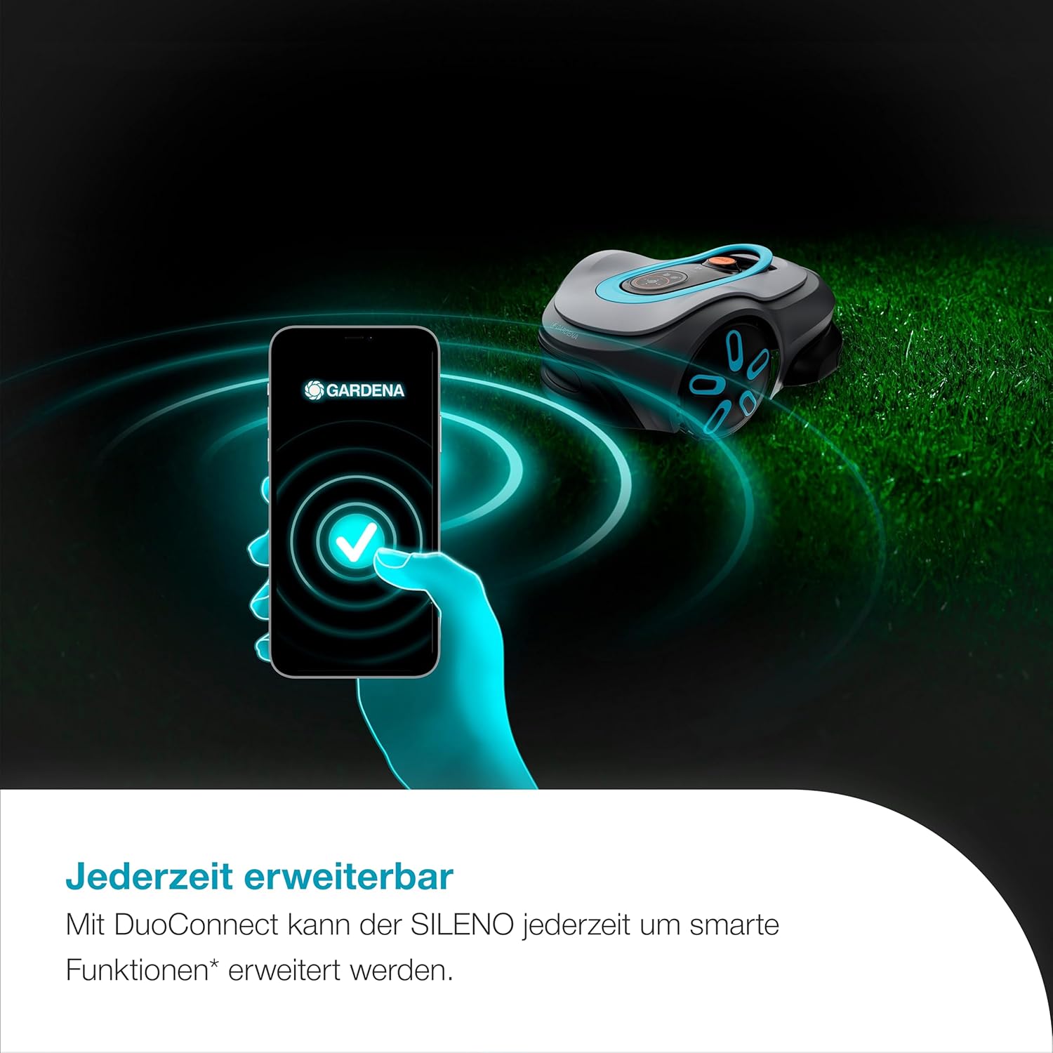 Gardena smart SILENO pro 600 m² Mähroboter, für Rasenflächen bis 600 m², LONA Intelligence, Trim-to-Edge, DuoConnect, leiser Betrieb, intelligenter Mäher mit App Steuerung (19802-20)