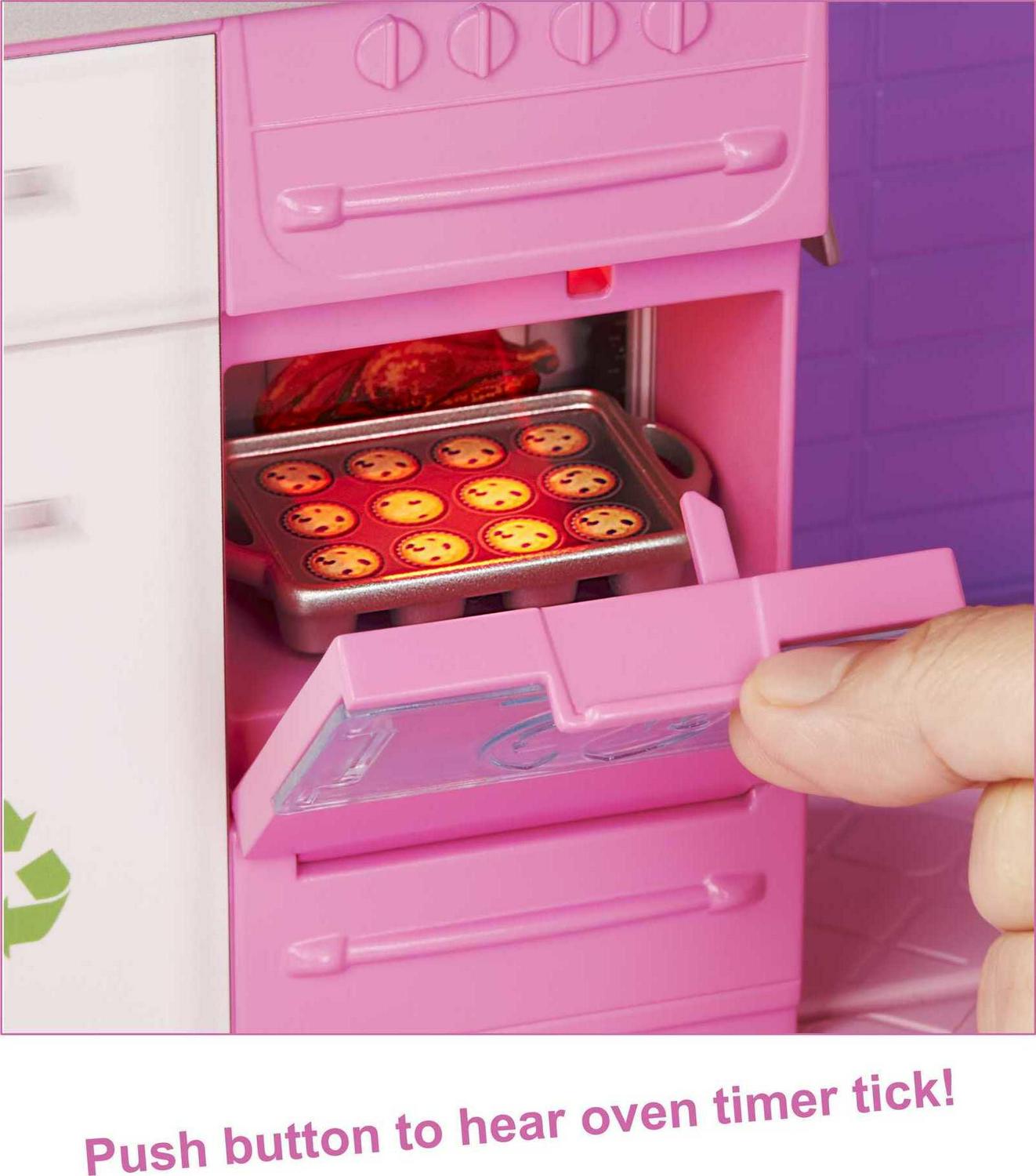 2025 Barbie Droomhuis Poppenhuis met meer dan 70 Accessoires, Werkende Lift, Licht en Geluiden