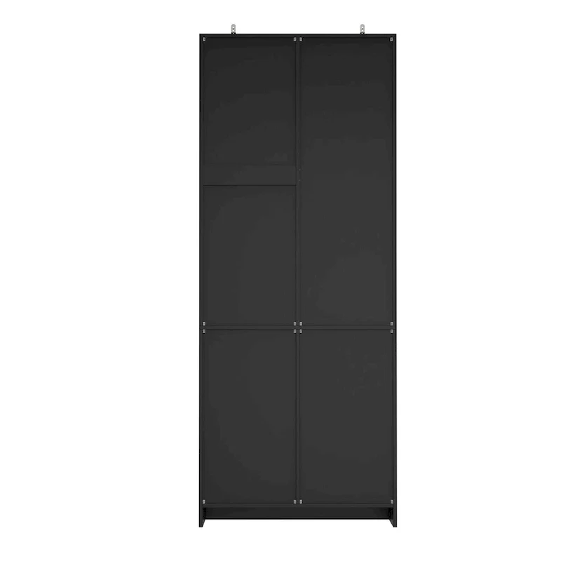 Sleek White Laundry Bathroom Cabinet with Unique Rotating Drawers