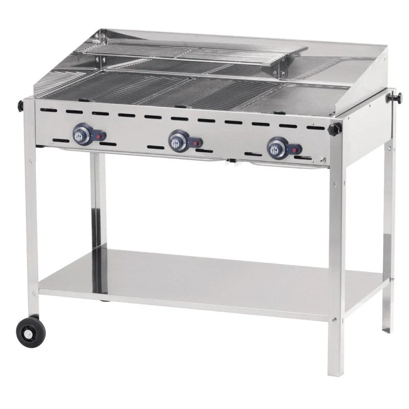 HENDI Gastro-Grill Gas Green Fire 3 Brenner