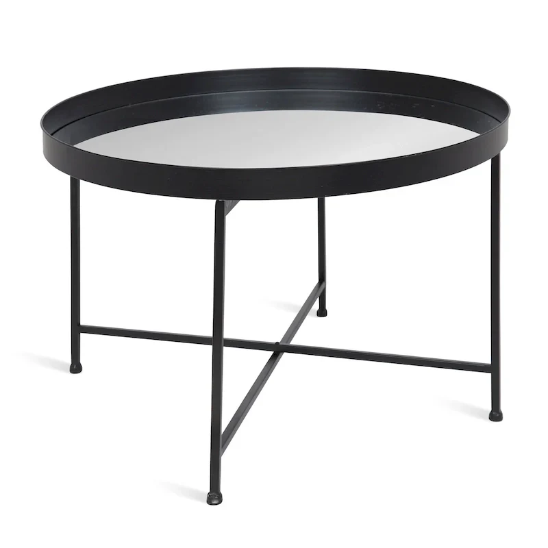 Kate and Laurel Celia 28.25-Inch Round Metal Coffee Table