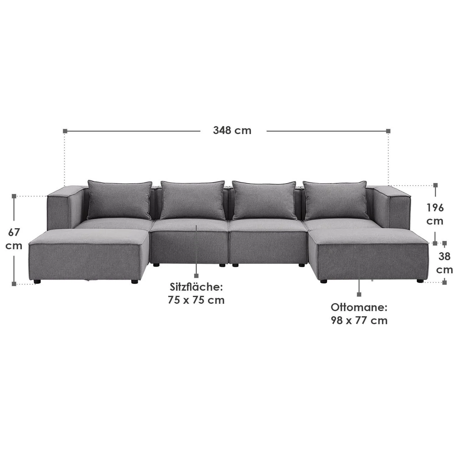 2025 Sofá modular Domas XXL – salón modulable