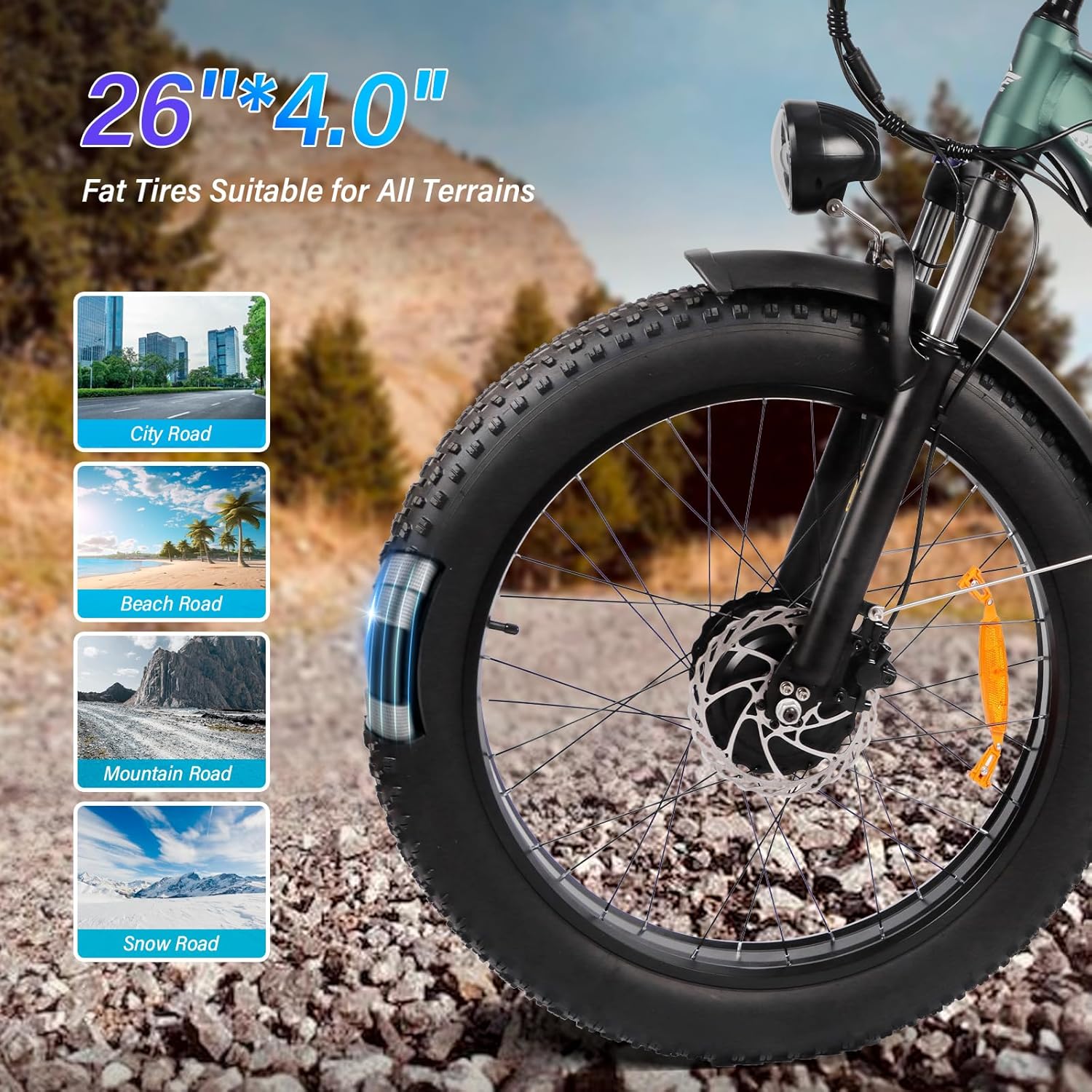 GERPSI Peak 5000W Dual Motor Ebike,Full Suspension E Bike Hydraulic Disc Brake,48V 25AH Battery Electric Bike for Adults,38MPH 85Miles Electric Bicycle for Adults,26''Fat Tire for All Terrain E-Bike
