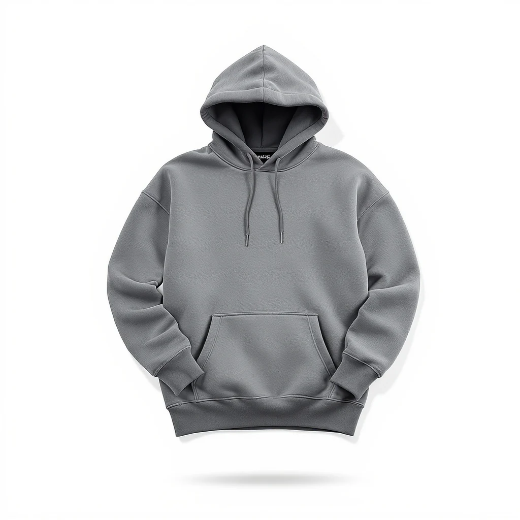 Gender-Neutral Cotton City Style Hoodie �C Soft Fabric, Charcoal Gray, XS�CXL