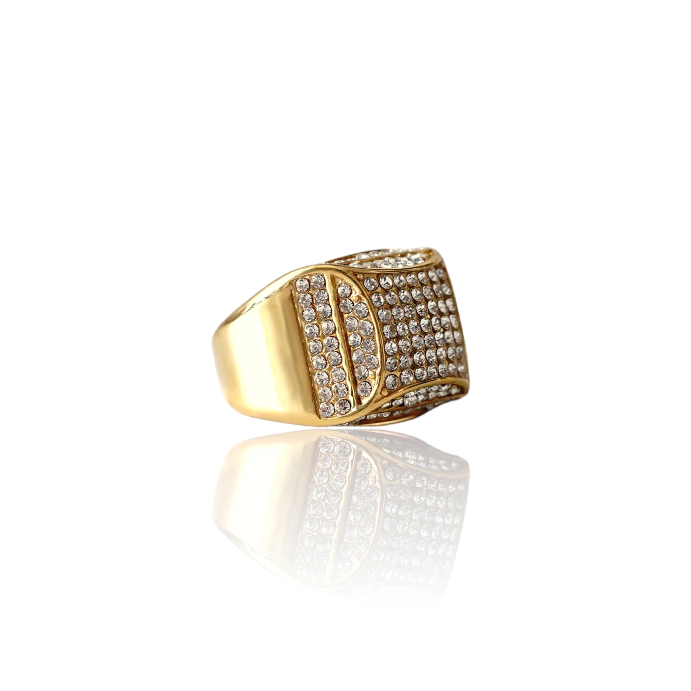 Big Daddy Bling Empire Gold Iced Out Ring