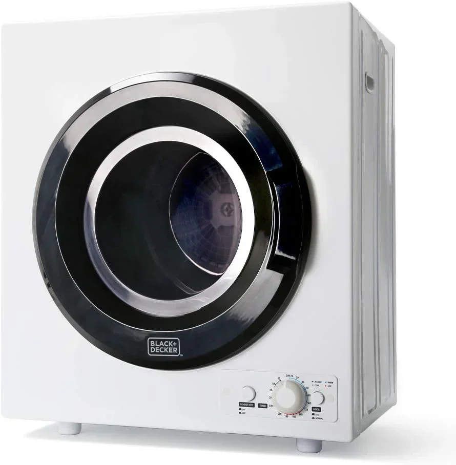 Compact Clothes Dryer 1.5 Cu. Ft. 850W Electric Dryer 120V Vented Dryer Stainless Steel Drum