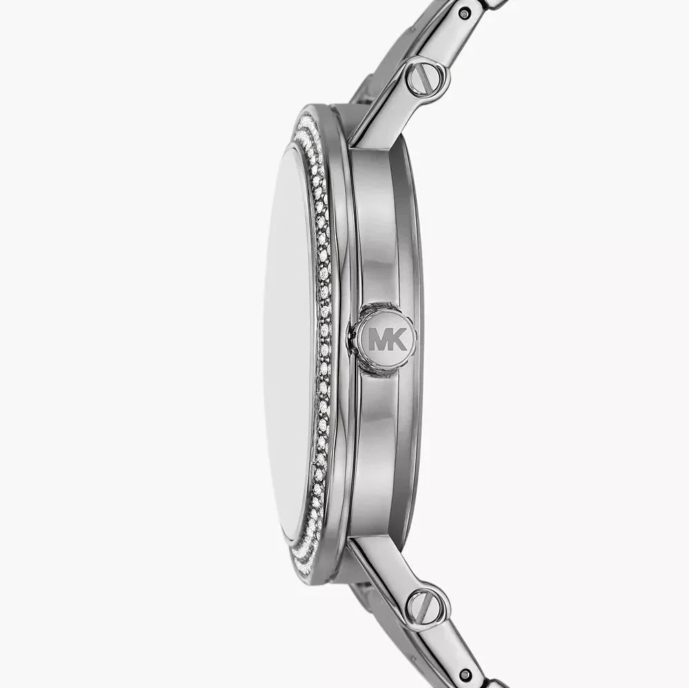 Michael Kors Corey Three-Hand Pink Dial Silver Women's Watch - MKO1050