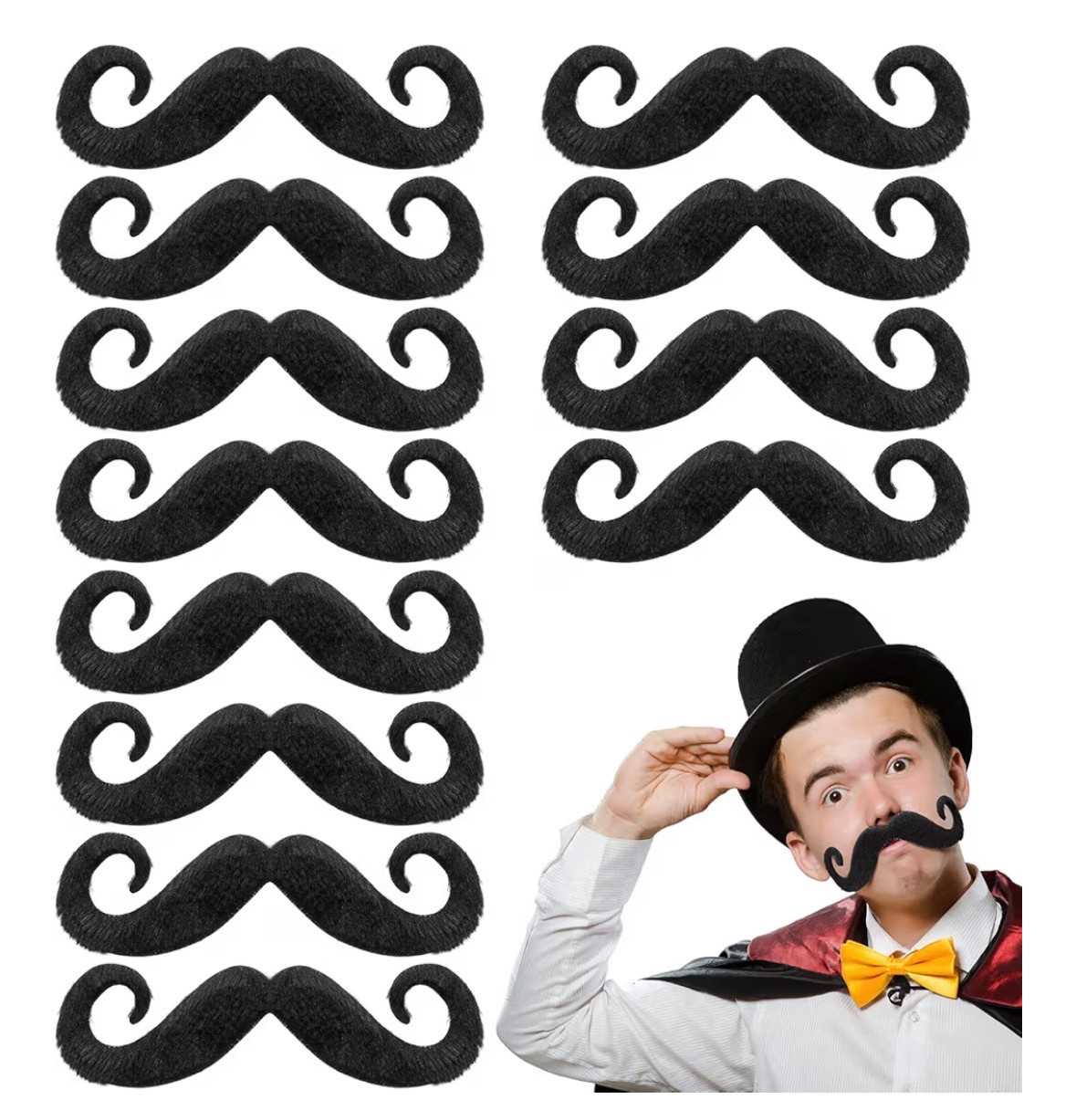 Bulk Handlebar Large Mustaches | 1618
