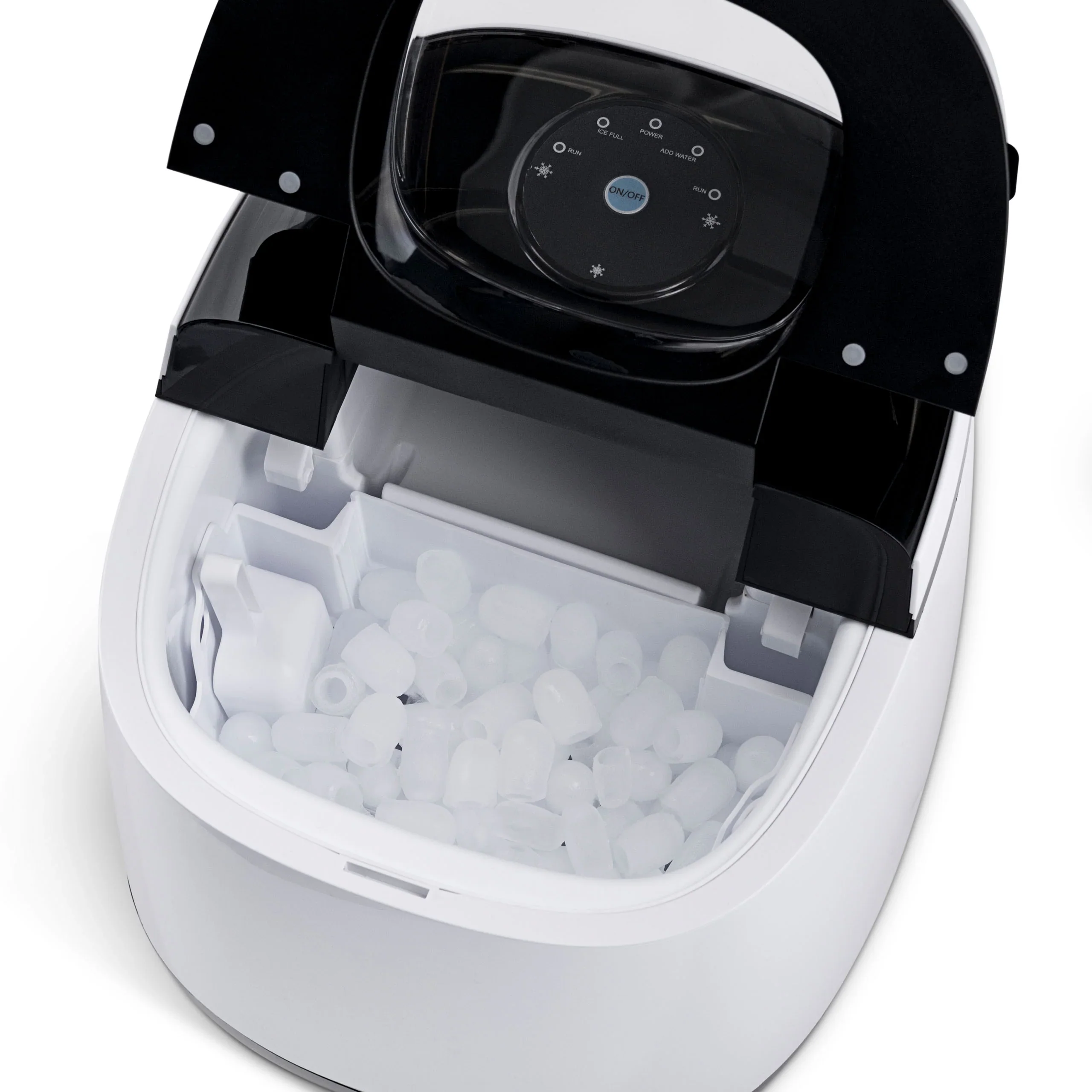 2025 Máquina de Hielo de Encimera Newair® – Cubos de Hielo en Forma de Bala, Blanco