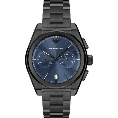 Emporio Armani Analog Chronograph Blue Dial Silver Steel Strap Watch For Men - AR11561
