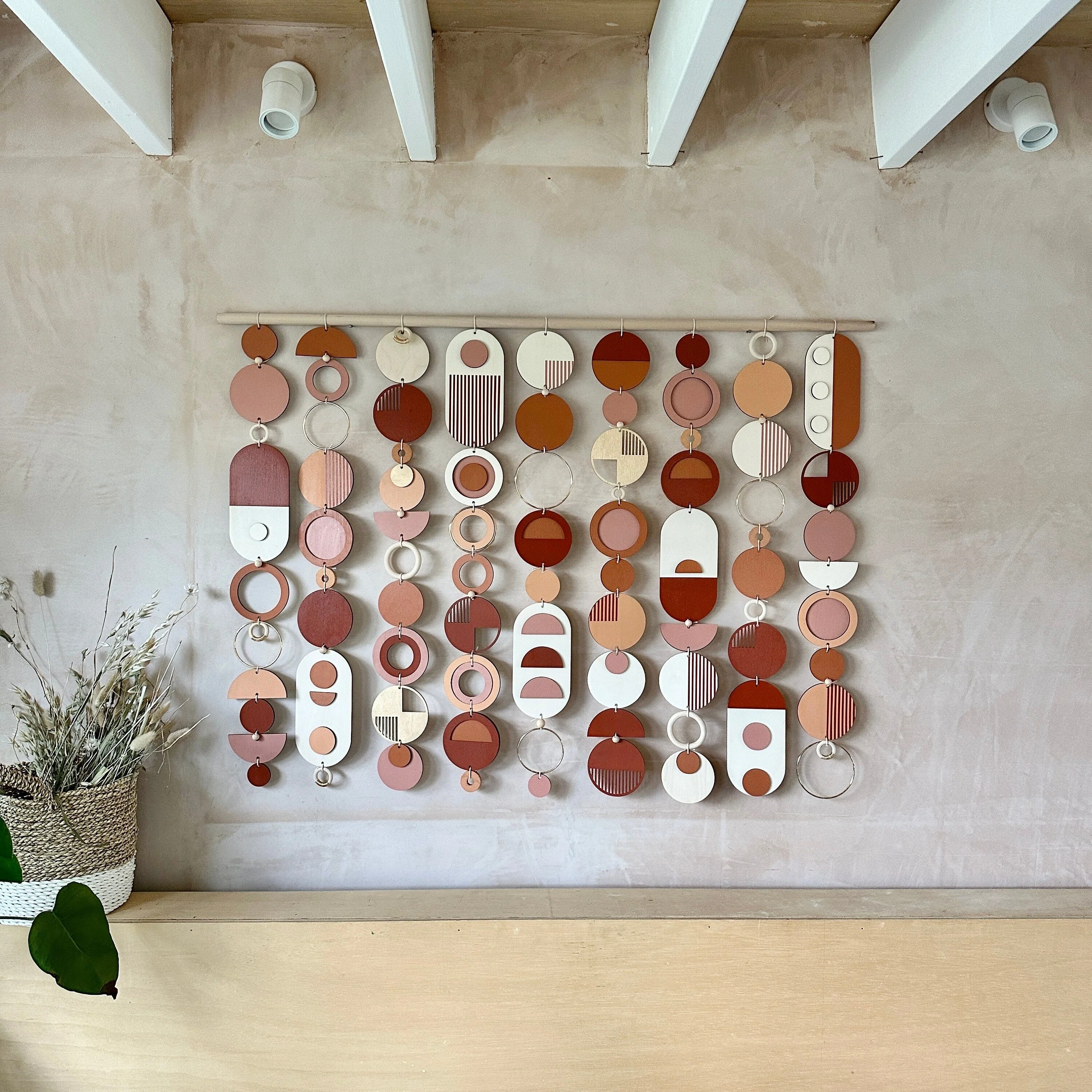 Rich Modern Wall Art - Wood Wall Hanging - Home Decor - Large Centre Piece Art - Wall Tapestry