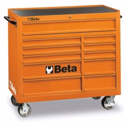 Cassettiera mobile per officina Beta C38 con 11 cassetti, portata 1200 Kg