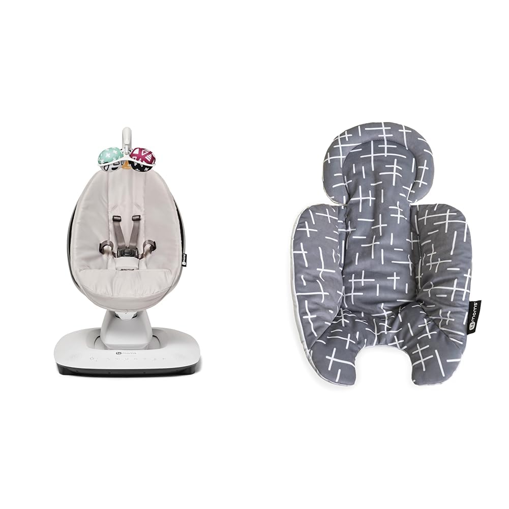 4moms MamaRoo Bluetooth Baby Swing, Multi-Motion, Gray, 5 Unique Motions, Wi-Fi Enabled