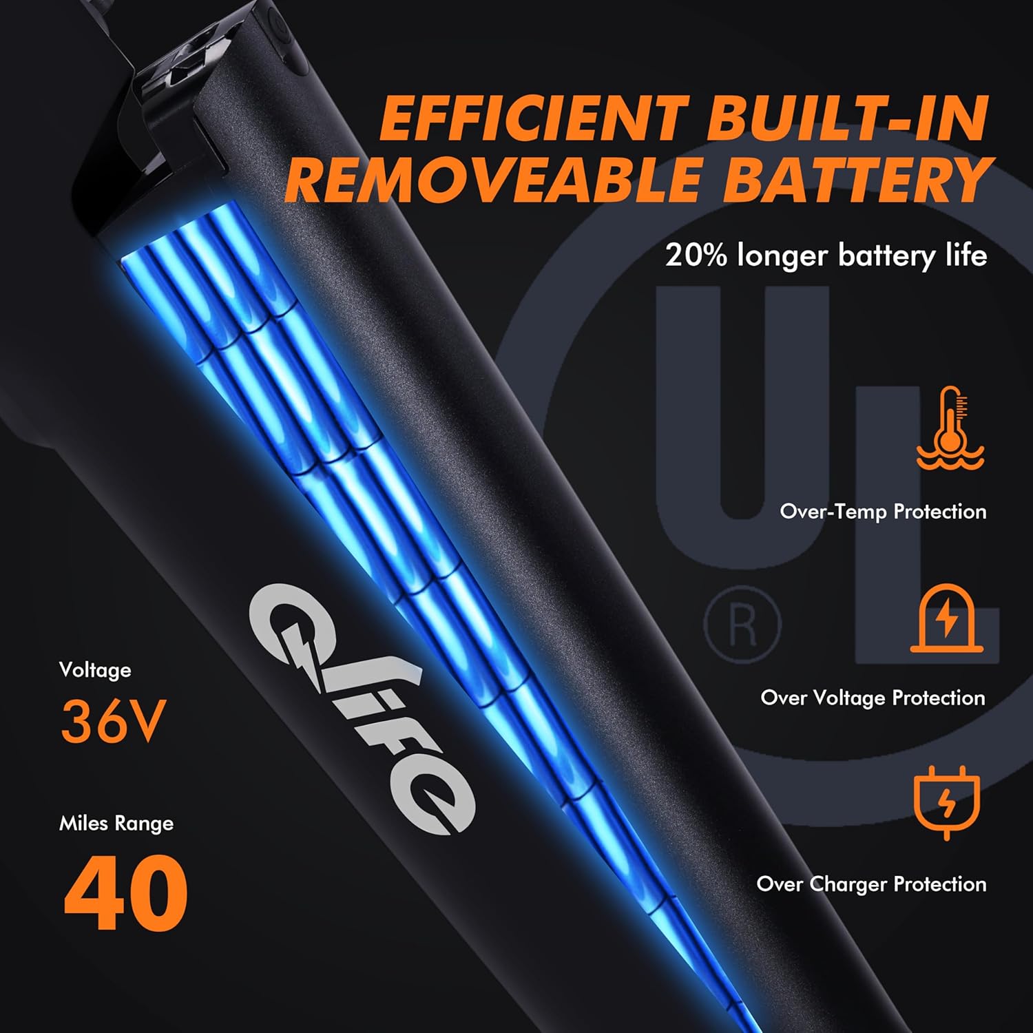 Qlife Cityone Electric Bike for Adults 26 Step-Through 22MPH Ebike with 2.1 Tire,UL2849 Certified Built-in Removable Battery,Peak 750W Motor Ebikes with 7 Speed, Commuter E Bicycle