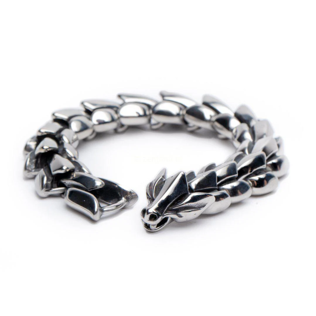 Armband Draak - Schakelarmband - Roestvrij Staal - Bescherming