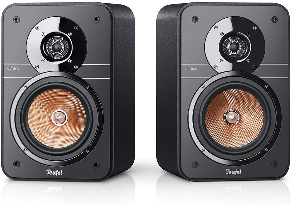 Teufel Ultima 20 - HiFi-Regallautsprecher, Kompakt & Leistungstark, Phase-Plug, Präziser Sound, 2-Wege-System, Bassreflex-Aufbau - Schwarz