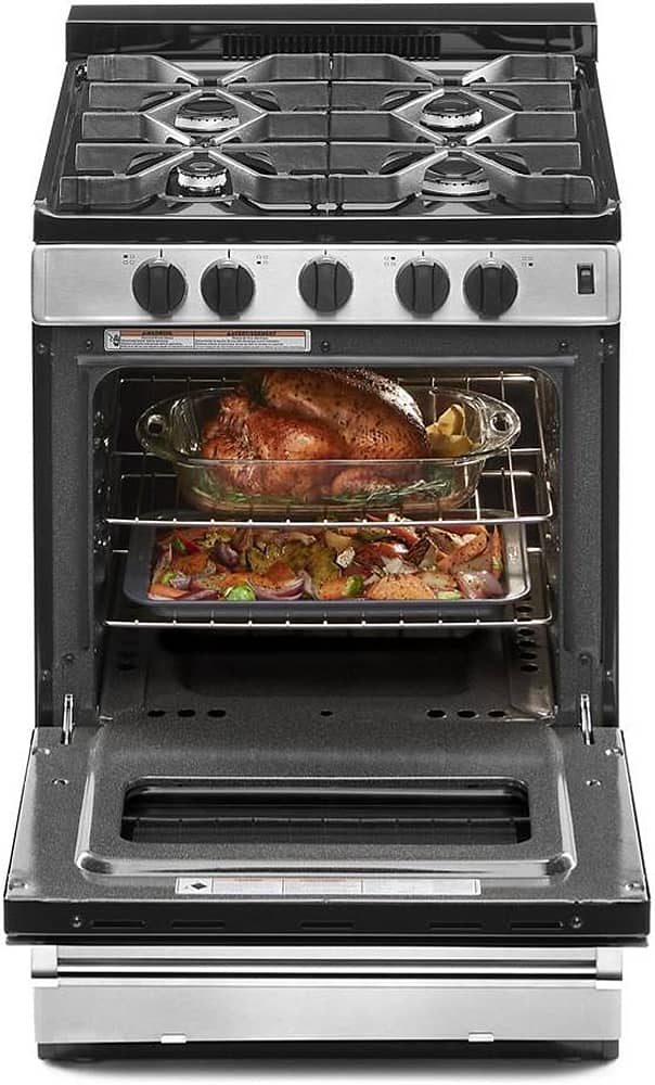 Whirlpool ADA 24 Stainless Steel Freestanding Gas Range With Sealed Burners