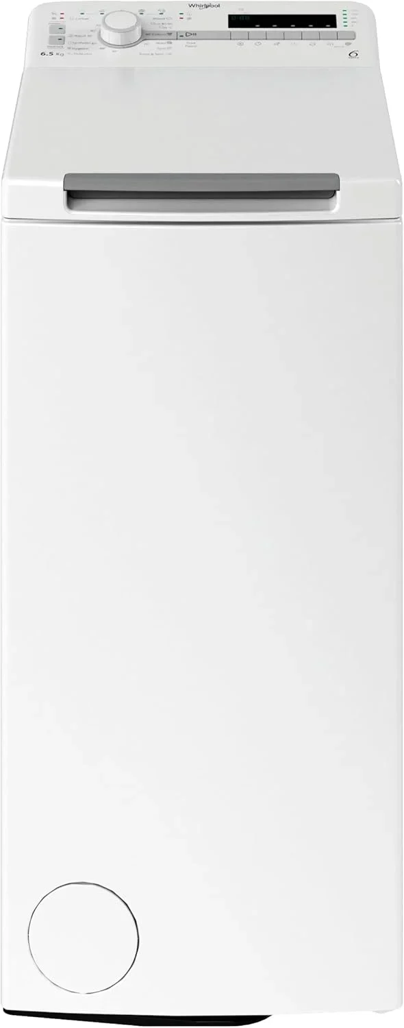 2026 Whirlpool - Lavadora carga superior 6.5 kg TDLR 65230SS EU/N blanco, 1200 rpm, tecnología 6th sense y freshcare, motor universal, eficiencia NEL D