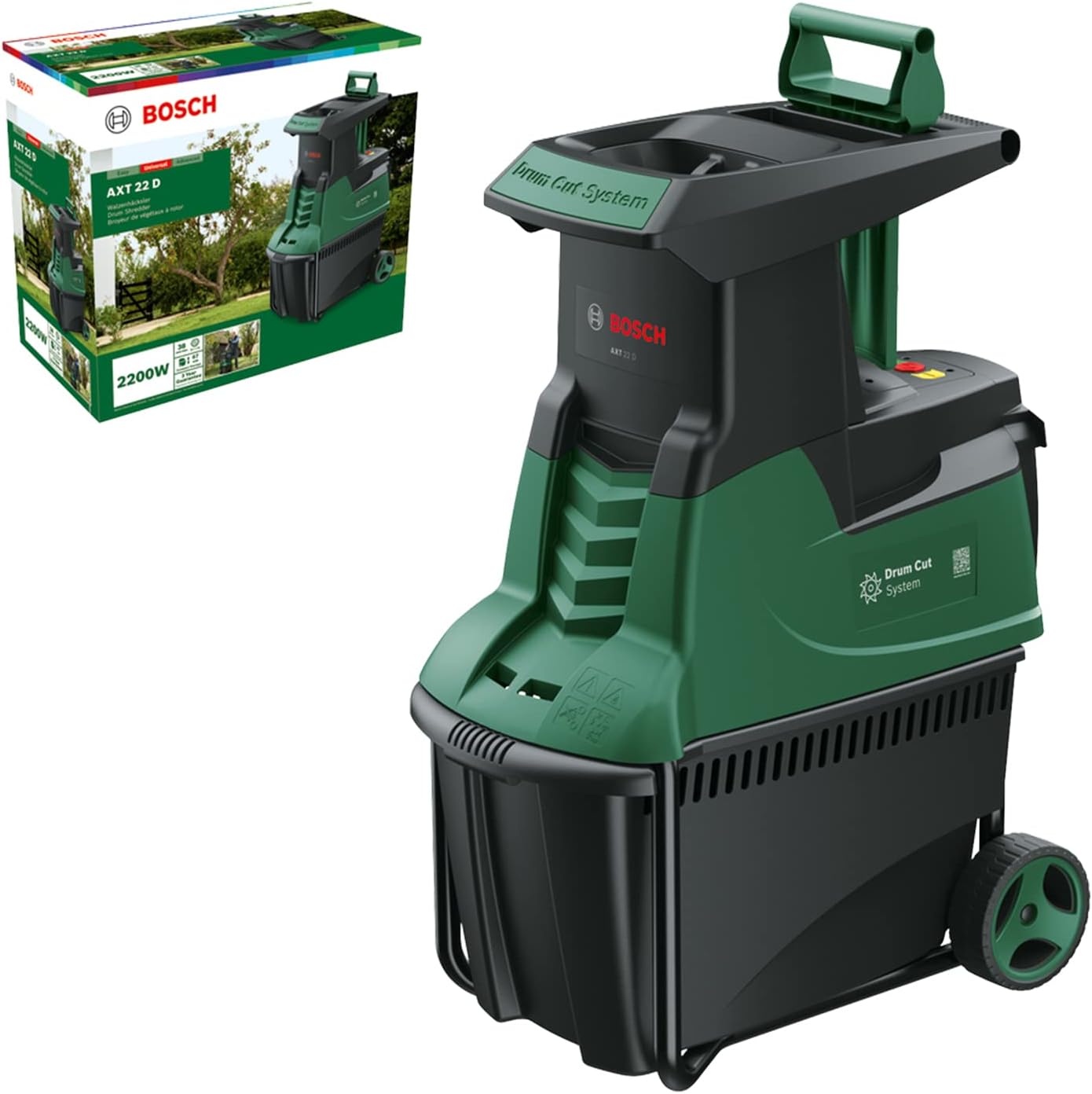 Bosch Turbinenhäcksler AXT 25 TC (2.500 W; geeignet für Holz und harte Gartenabfälle; inklusive Gartenhandschuhe; integrierte Fangbox 53 l; in Karton) –   Edition