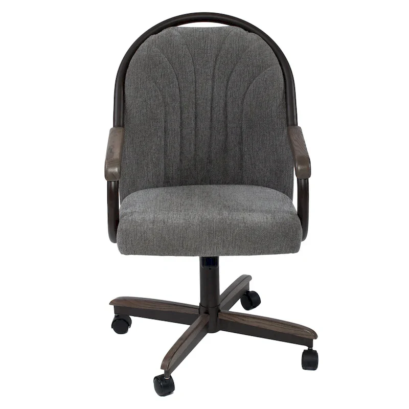 Casual Dining Cushion Swivel-and-Tilt Rolling Caster Chair