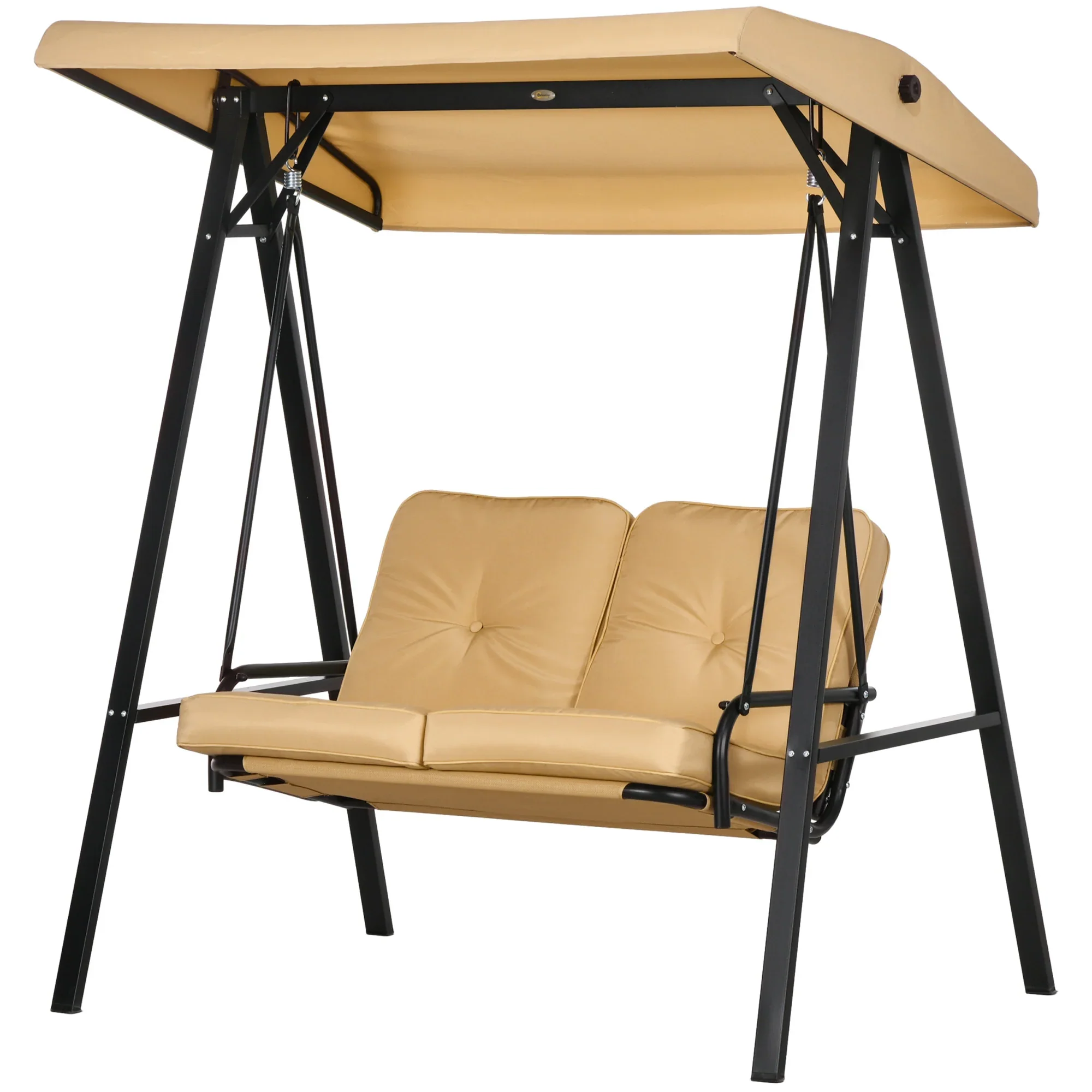 Dondolo da Giardino a 2 Posti Outsunny con Tettuccio Parasole Regolabile