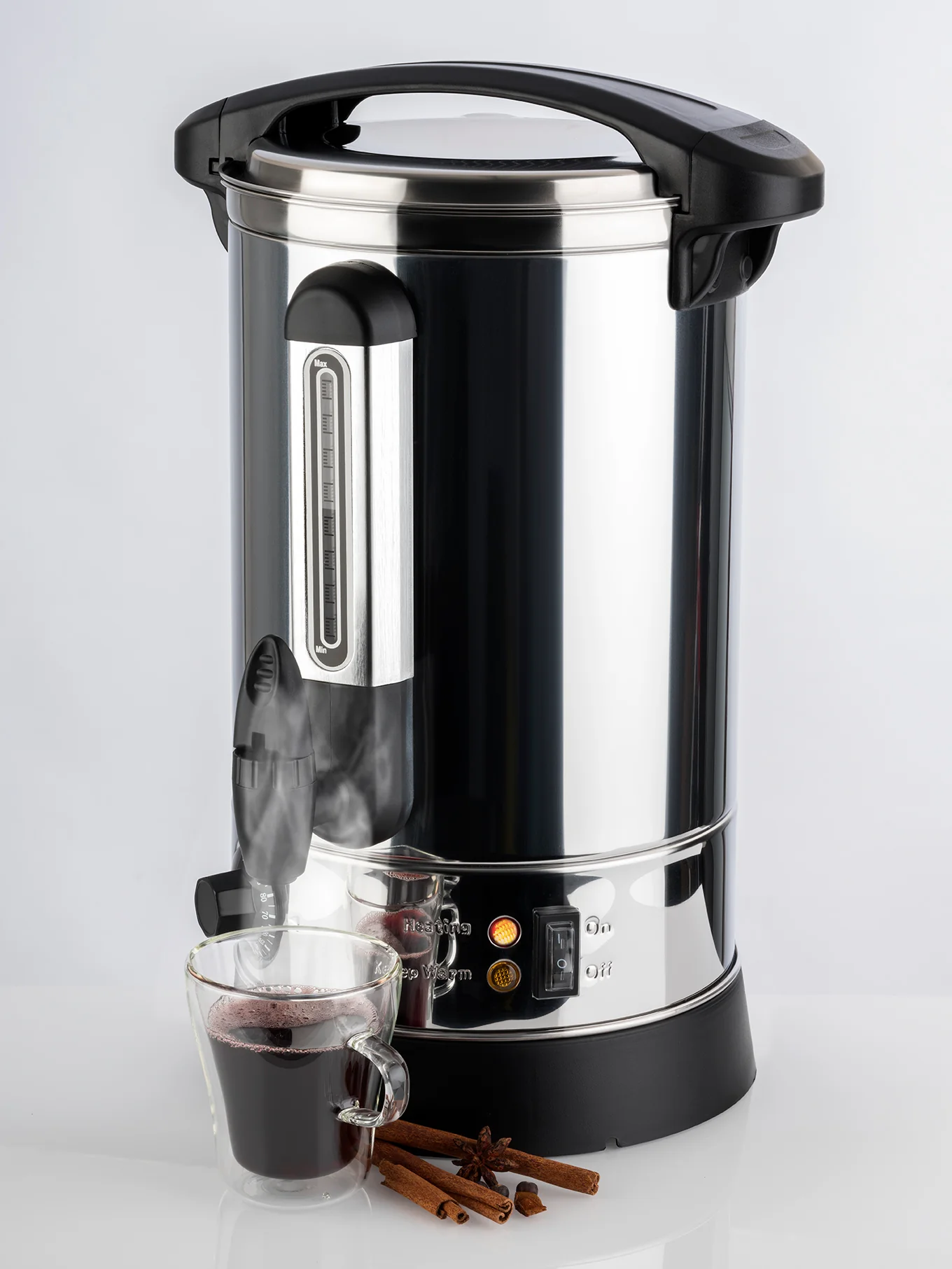 2025 Dispensador de bebidas calientes 6,9 l 1500 W acero inoxidable