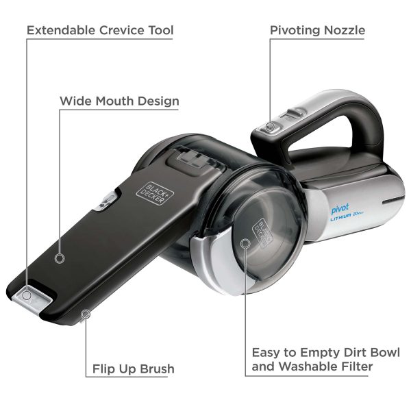 20V MAX* Lithium Pivot Vac, BDH2000PL